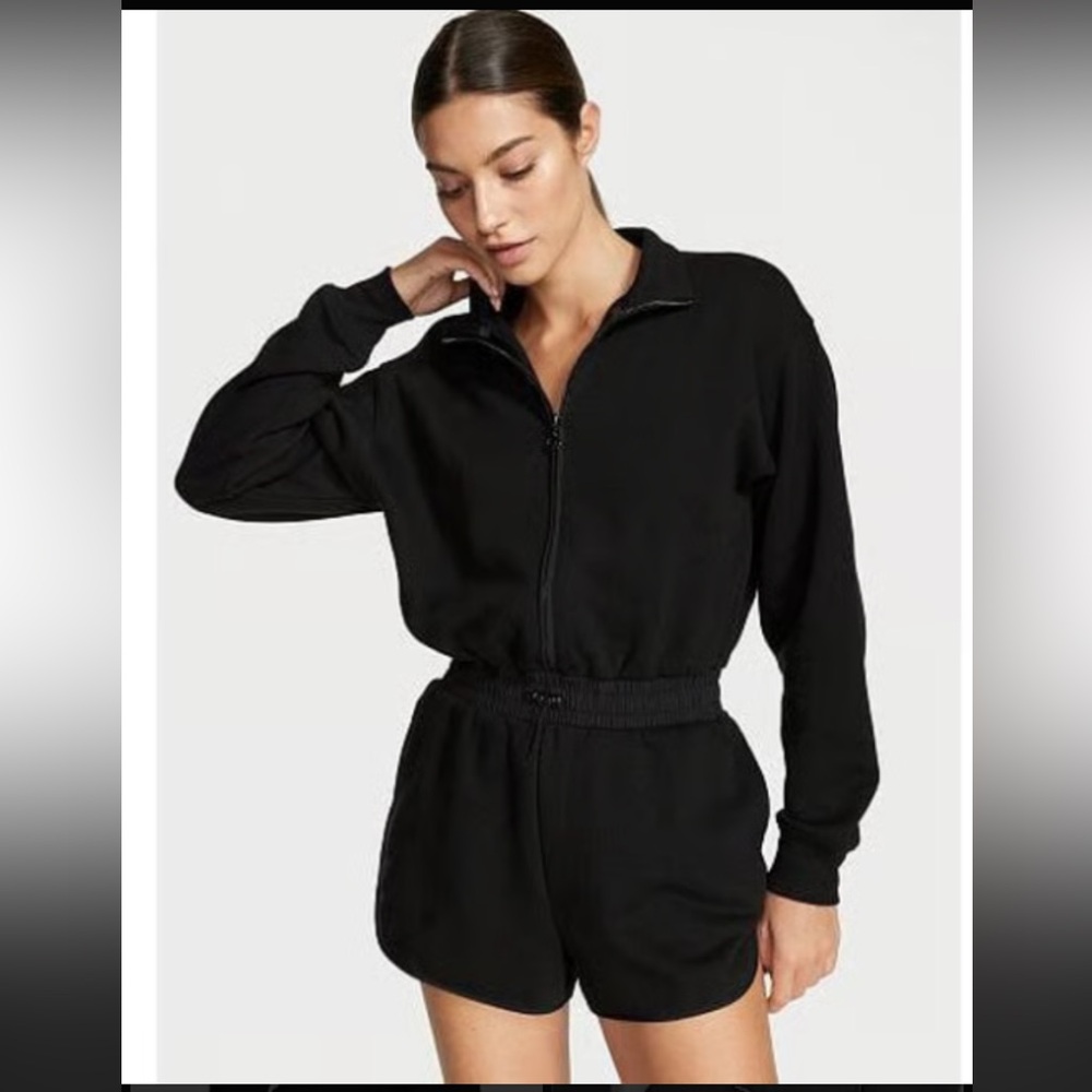 NWT Victoria's Secret Cotton Fleece Romper Size Small